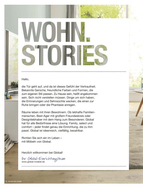 WohnStories 2016/2017 von Global Wohnen