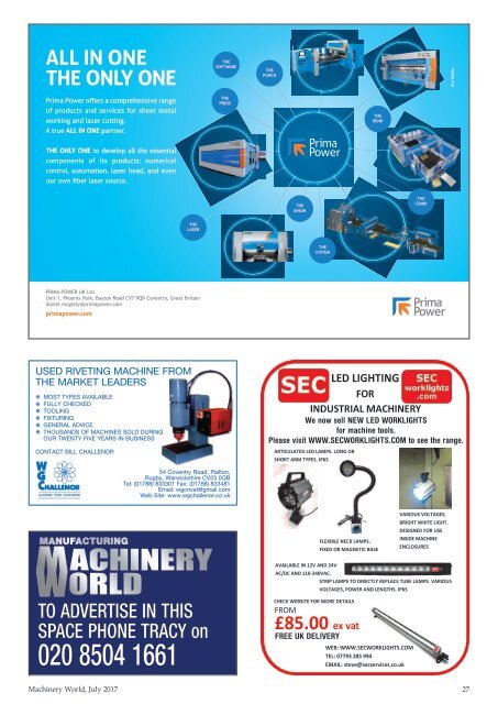 Manufacturing Machinery World July 2017