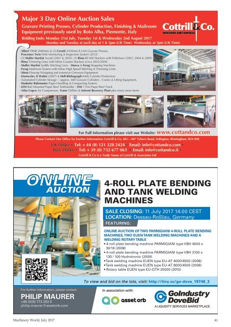 Manufacturing Machinery World July 2017