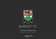 Barnet FC Corporate Brochure 20172018 v14