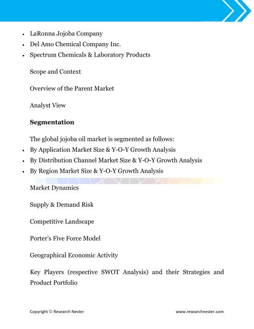 Global Jojoba Oil Market (2017-2024)- Research Nester