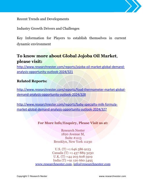Global Jojoba Oil Market (2017-2024)- Research Nester