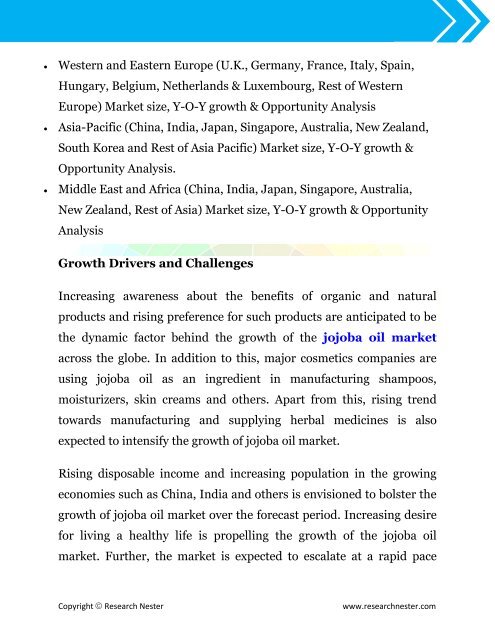 Global Jojoba Oil Market (2017-2024)- Research Nester