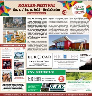 Kohler-Festival in Erolzheim 