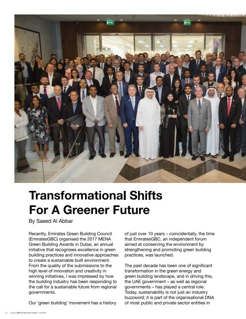 GineersNow Renewable Green Leaders Magazine Issue 002, Emirates Green Building Council