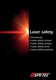 Catalogue Spetec Laser safety