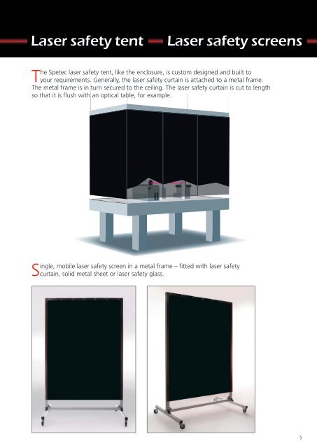 Catalogue Spetec Laser safety