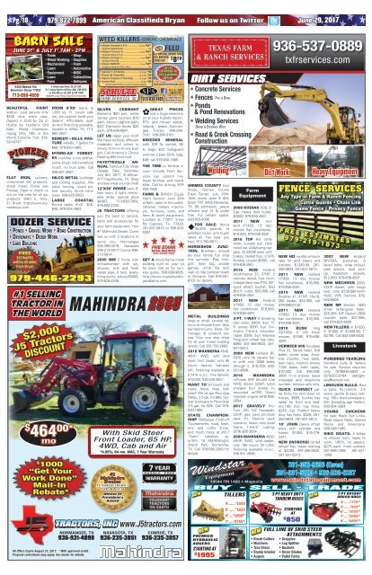 American Classifieds June 29th Edition Bryan/College Station