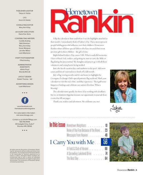 Hometown Rankin - June & July 2017