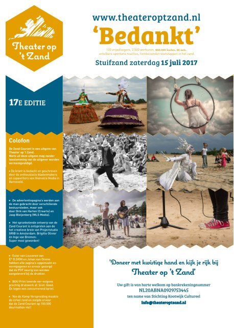 Zandcourant | Theater op 't Zand