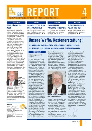 Unsere Waffe: Kostenerstattung! - Deutscher Taxi- und ...