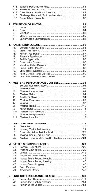 2011 Official Rule Book - New England Pinto Horse Association