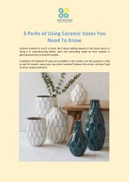 3 Perks of Using Ceramic Vases You Need To Know