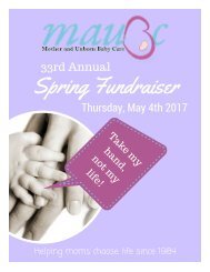 2017 Spring Fundraiser Event Program