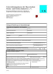 und Erden-Industrie e. V. - Zusatzversorgungskasse der Steine