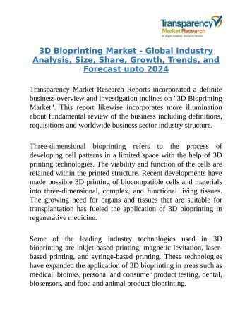 3D Bioprinting Market