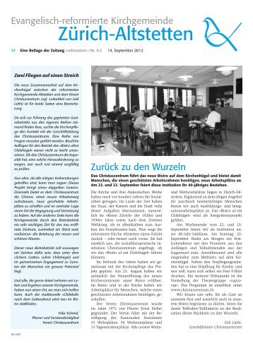 reformiert-lokal Nr. 17 - Evangelisch-reformierten Kirchgemeinde ...