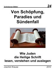 Von Schöpfung, Paradies und Sündenfall – Wie ... - Joachim Krause