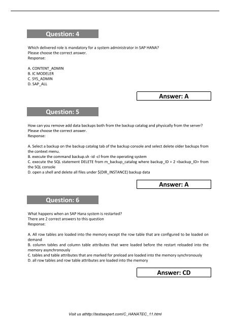 C_HANATEC_11 Exam Practice Software