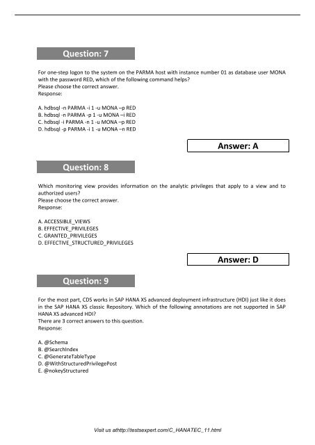 C_HANATEC_11 Exam Practice Software