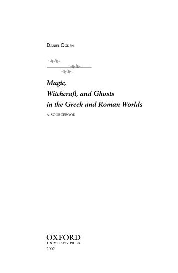 Magic, Witchcraft,and Ghosts In The Greek - A Kabbalist walks into a ...