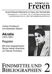 Akratie (1973-1981). Register - Bibliothek der Freien