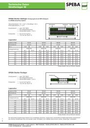 Technische Daten Streifenlager M - SPEBA Bauelemente GmbH