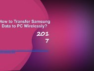 How to Transfer Samsung Data to PC Wirelessly?