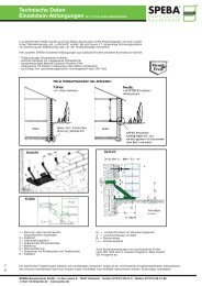 Technische Daten Einzelstein-Abfangungen für 11,5 cm dicke ...