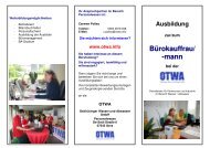 Ausbildung zur/zum Bürokauffrau/ -mann bei der - OTWA