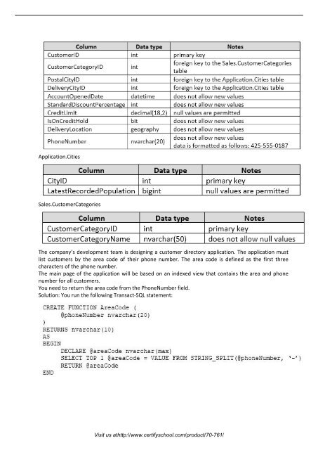 70-761 Study Material