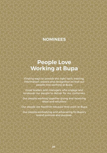 A&NZ Bupa Awards Nominees 2017