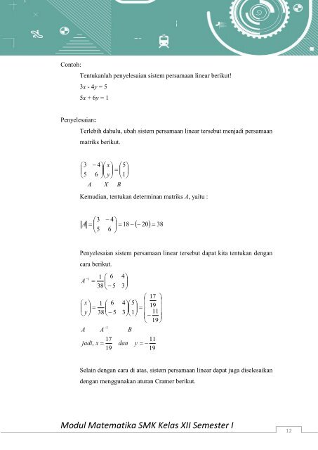 MODUL MTEMATIKA KELAS XII