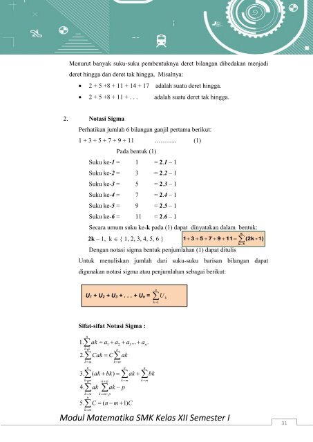 Soal Hot Matematika Bab Notasi Sigma Kelas 11 - Galeri Soal