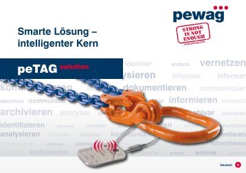 Intelligente Lösungen von pewag - peTAG solution