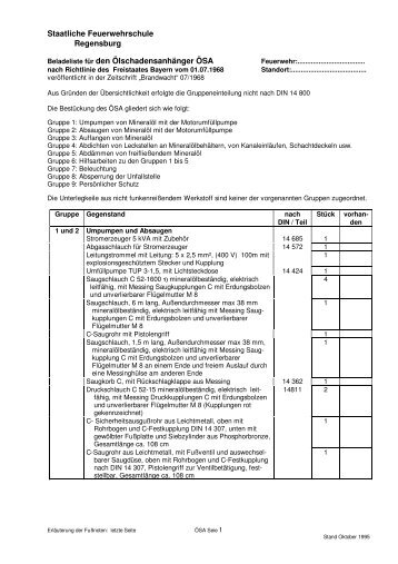 ÖSA, nach Richtlinie des Freistaates Bayern vom 01.07