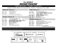 Preliminary Show Schedule - About Us - MoneyShow.com