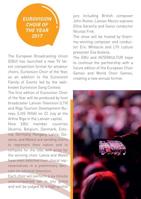 Brochure - Eurovision Choir of the Year - RIGA 2017