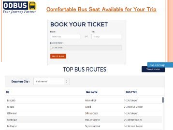Comfortable Bus Seat Available for Your Trip