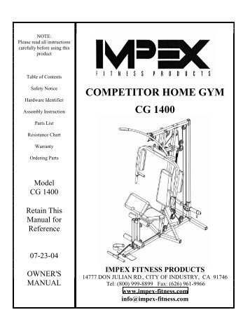 CG 1400 - Impex Fitness