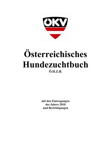 internationales zuchtreglement der fci - Österreichische Kurzhaar Club