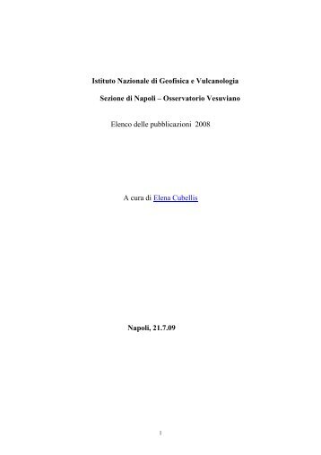 2008 - Elenco delle Pubblicazioni (formato PDF) - Osservatorio ...