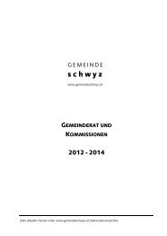 Behördenverzeichnis 2012 - Gemeinde Schwyz