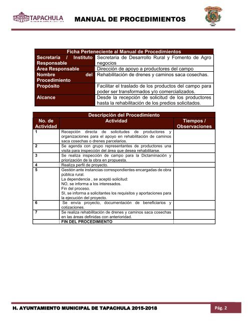 SECRETARIA DESARROLLO RURAL Y FOMENTO DE AGRONEGOCIOS