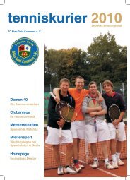 Tenniskurier 2010 - TC Blau-Gold Kommern