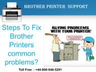 Steps to Fix Brother Printers common problems|+44-800-046-5291