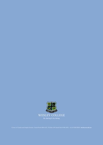 Wesley College 2016 Annual Report FINAL