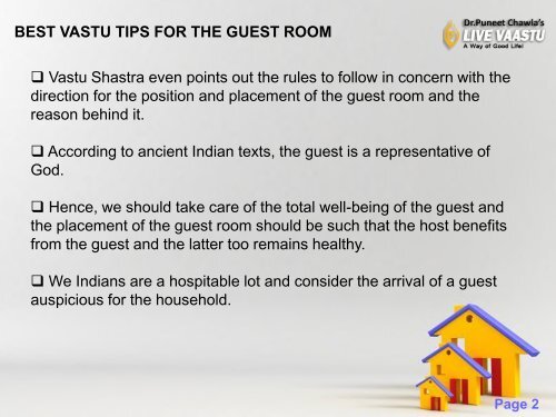 BEST VASTU TIPS FOR THE GUEST ROOM