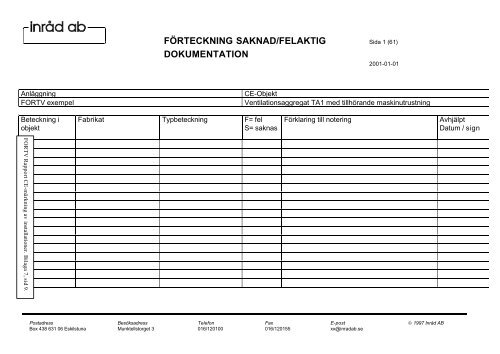 Handbok CE-märkning - Fortifikationsverket