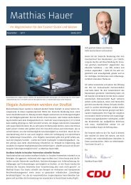 Newsletter 2017-08 Matthias Hauer MdB